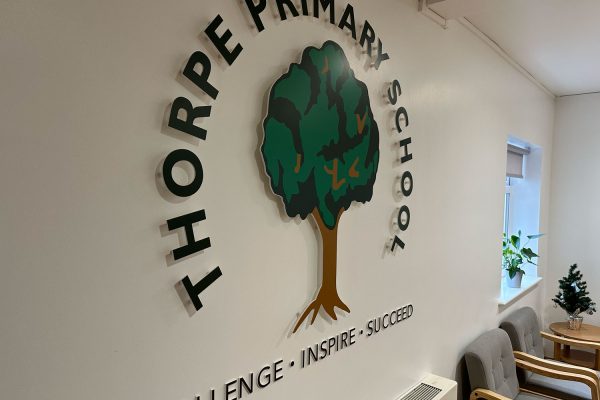 Thorpe Primary Reception Signage 1