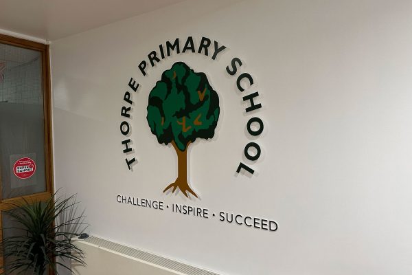Thorpe Primary Reception Signage 4